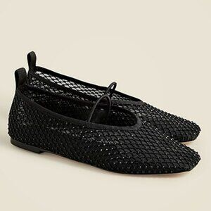 Quinn Mary Jane ballet flats in crystal mesh